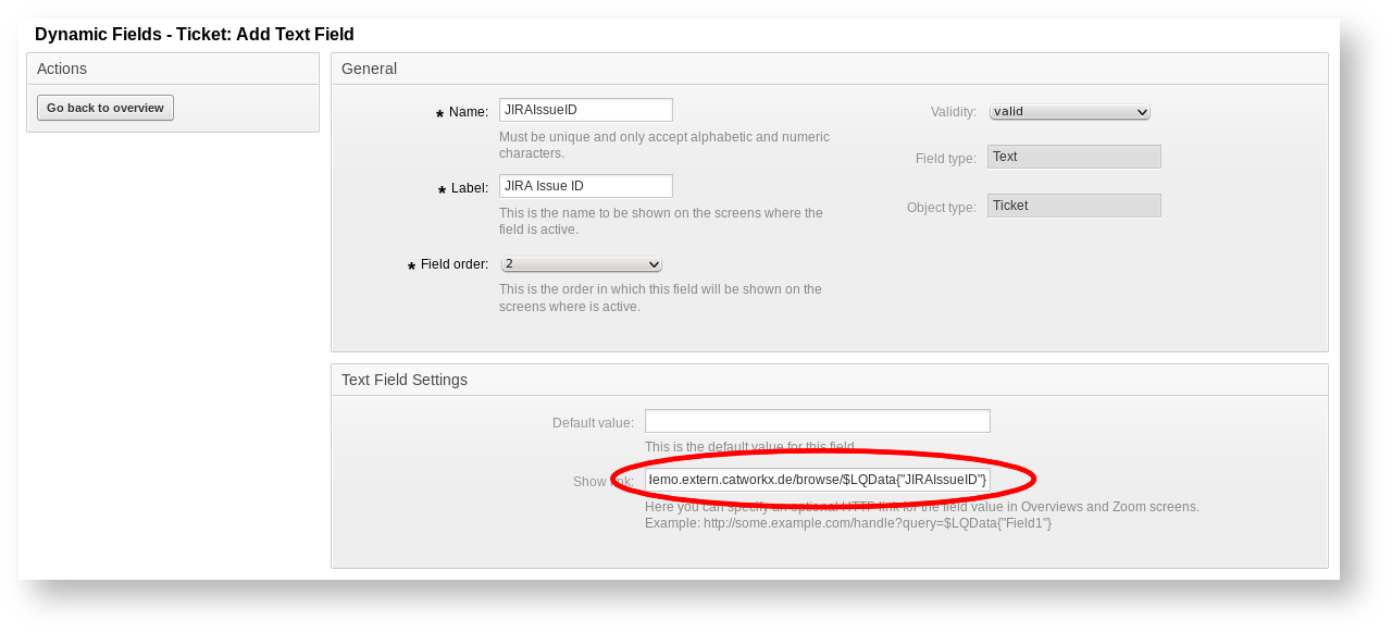 Teamworkx OTRS Integration for Jira > Configure the OTRS Package - < v70.40.8.5 > jira_package_14b.png