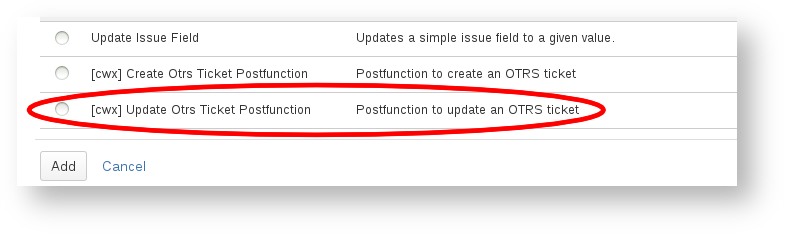 Teamworkx OTRS Integration for Jira > Provided Post-Functions > otrs_integration33c.png
